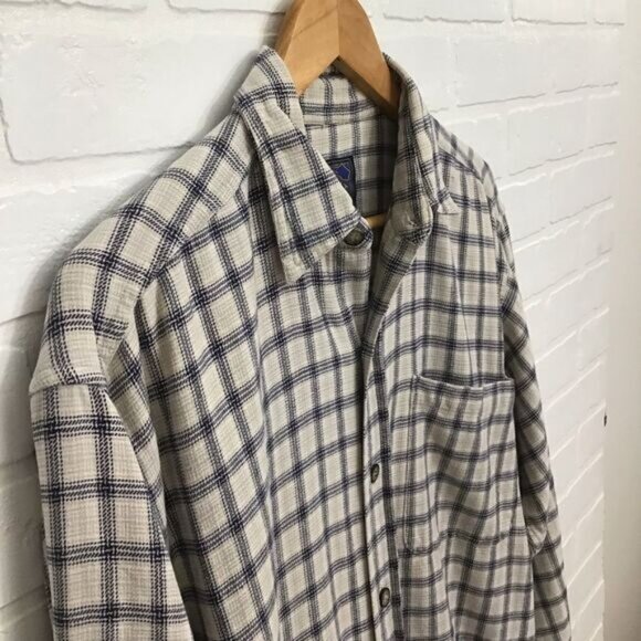 SARGENT Pepper southwestern western mens flannel plaid 100% cotton button down - Picture 3 of 12